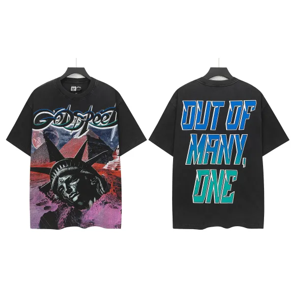 Godspeed Out Of Many, One Graphic T-Shirt Black - 1