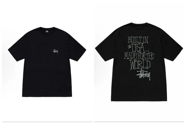 Stussy Built In The USA Made For The World T-Shirt Black - 1