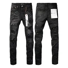 Amiri Paint Splatter Distressed Jeans Black - 18