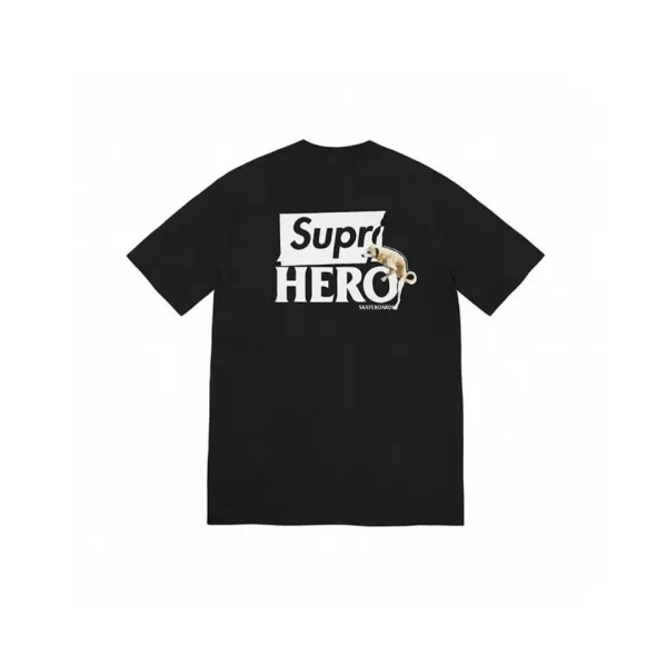 Supreme x Hero Skateboards Chameleon Graphic Black T-Shirt - 1