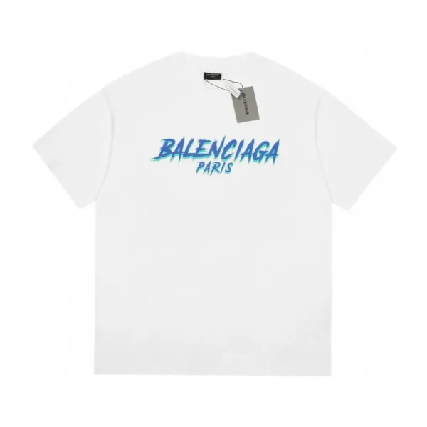 Balenciaga Paris Graphic Print White T-Shirt - 1