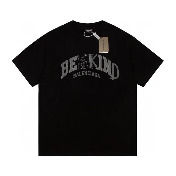 Balenciaga Be Kind Arch Logo Black T-Shirt - 1