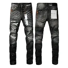 Amiri Paint Splatter Distressed Jeans Black - 34