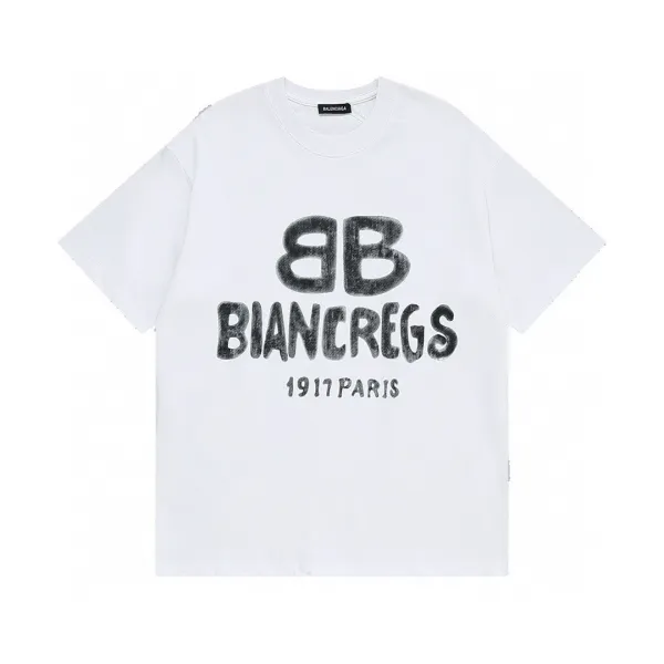 Balenciaga BB Biancregs White T-Shirt - 1