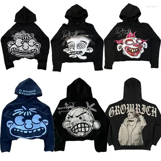 D Bandz Studios Hoodies & Sweatshirts Cartoon Graphic Print Pullover Hoodie product detail image 1
