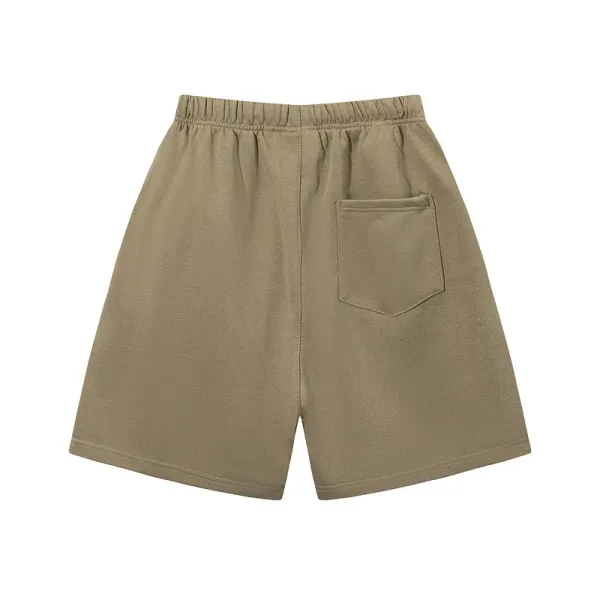 Essentials Logo Print White Shorts - 7