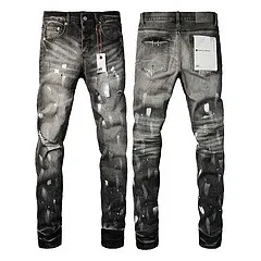 Amiri Paint Splatter Distressed Jeans Black - 22