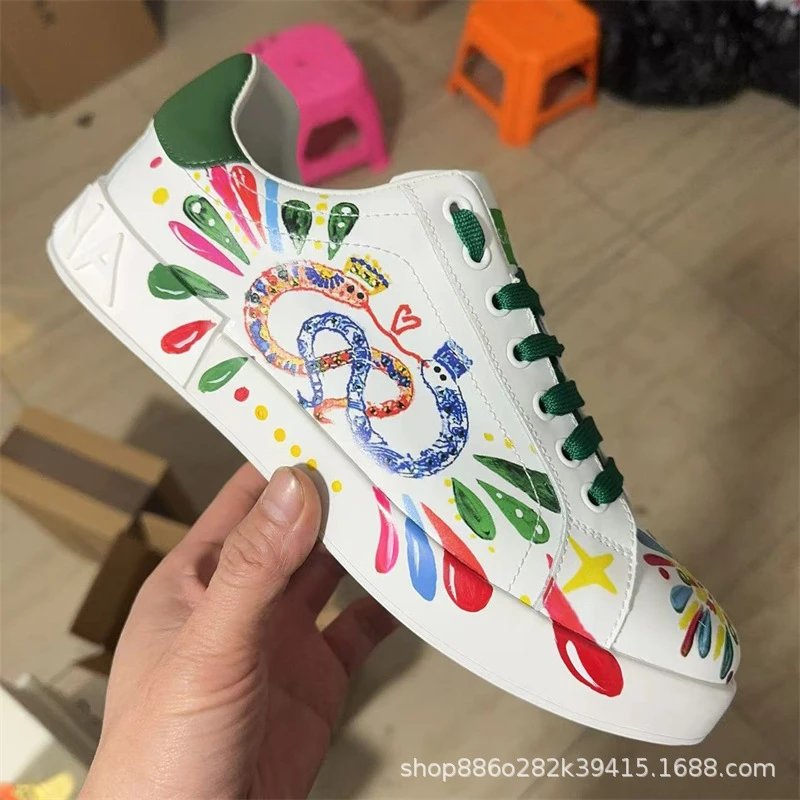Dolce & Gabbana Sneakers Graffiti-print low-top — 13