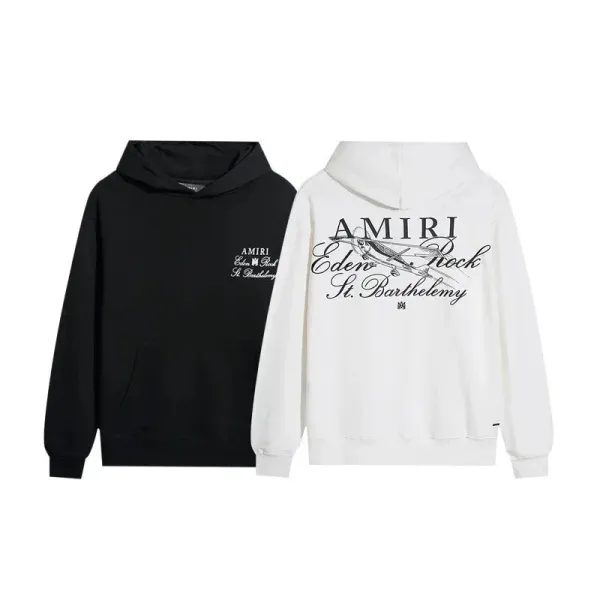 Amiri Outline Logo White Hoodie - 4