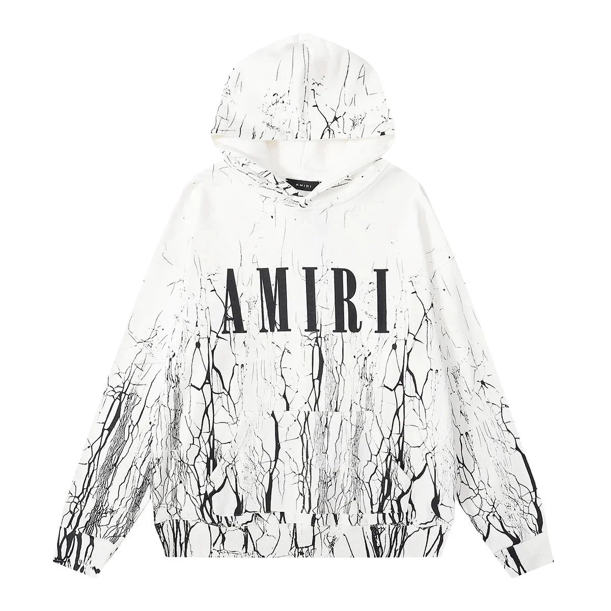 AMIRI Cracked Logo Graphic Crewneck Sweatshirt — Black product photo 2