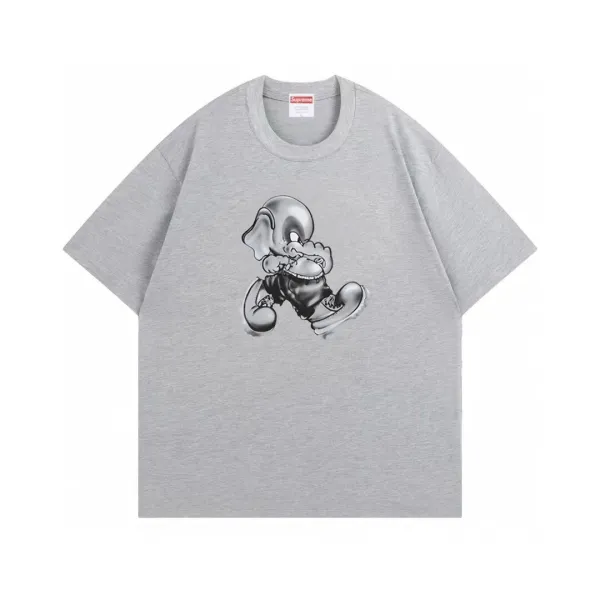 Supreme Elephant Graphic Gray T-Shirt - 1