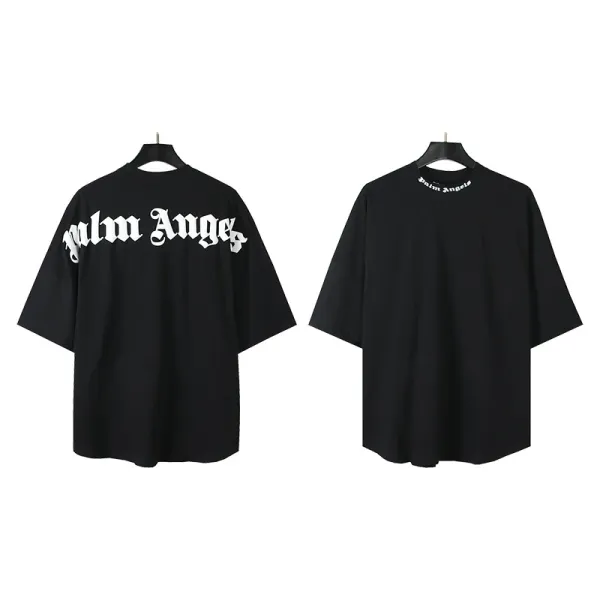 Palm Angels Logo Graphic Oversized T-Shirt Black - 8