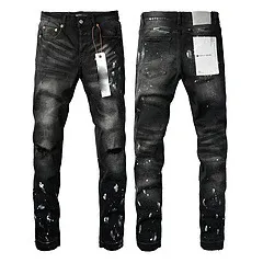Amiri Paint Splatter Distressed Jeans Black - 1