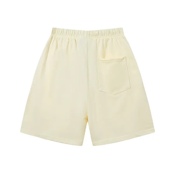 Essentials Logo Print White Shorts - 5
