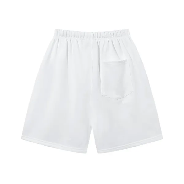 Essentials Logo Print White Shorts - 16