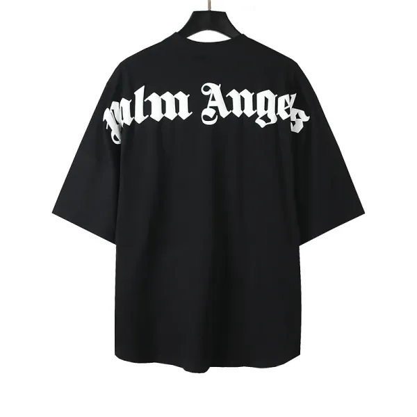 Palm Angels Gothic Logo Oversized T-Shirt Black - 1