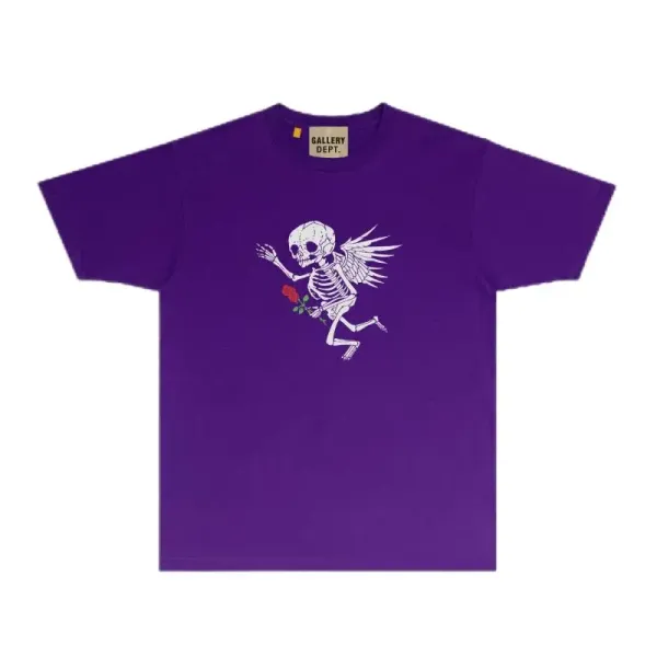 Gallery Dept. Winged Skeleton Purple T-Shirt - 1