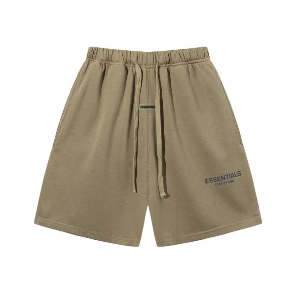 Essentials Logo Print White Shorts - 6