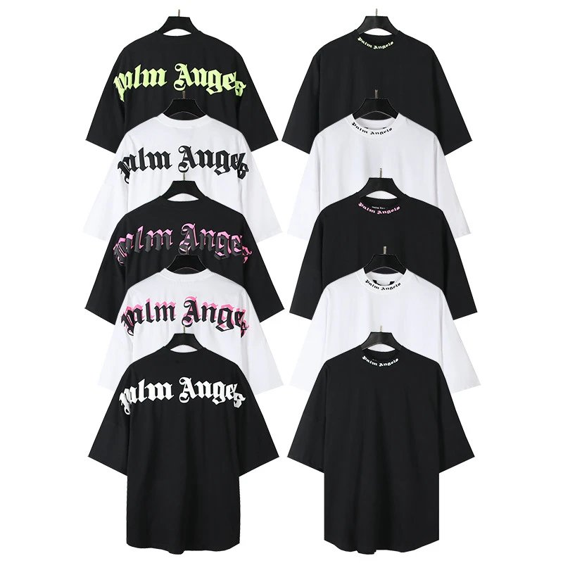 Oversized Hip-Hop Short Sleeve with Foam Letter Logo on Back