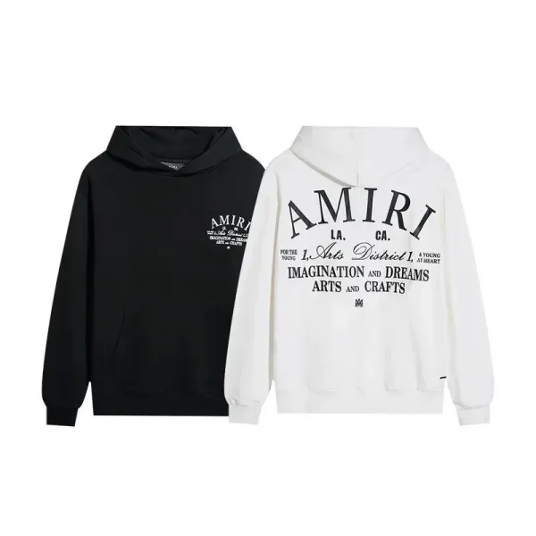 Amiri Outline Logo White Hoodie - 6