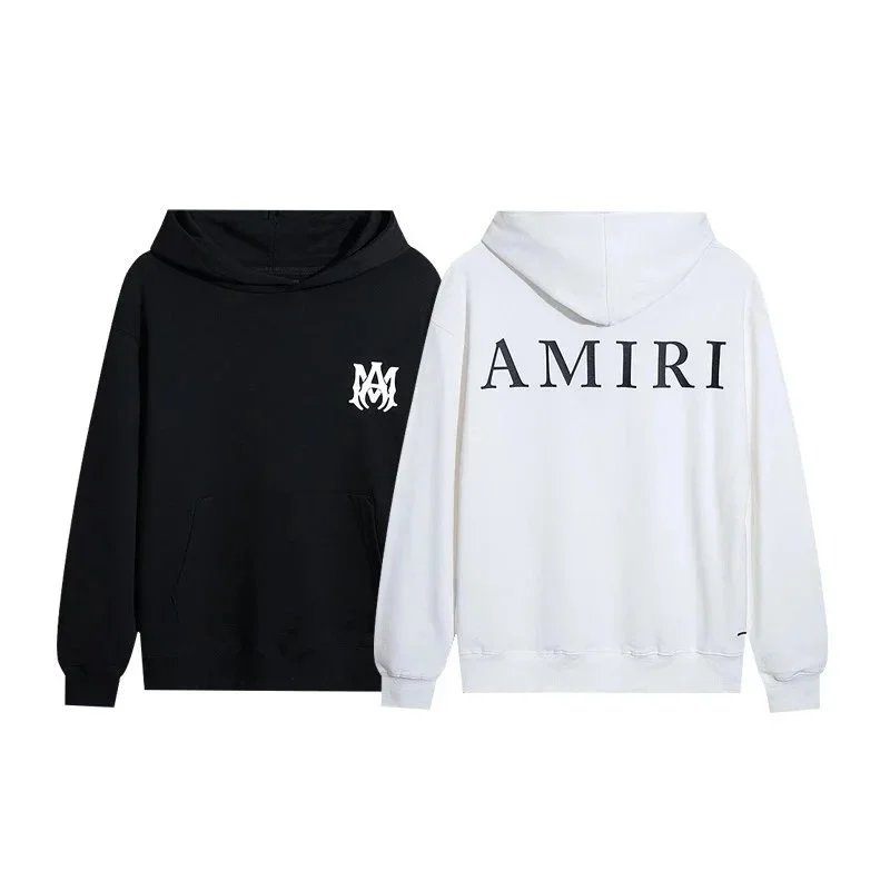 Amiri Outline Logo White Hoodie - 5