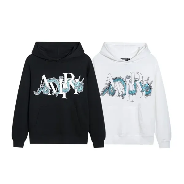 Amiri Outline Logo White Hoodie - 20