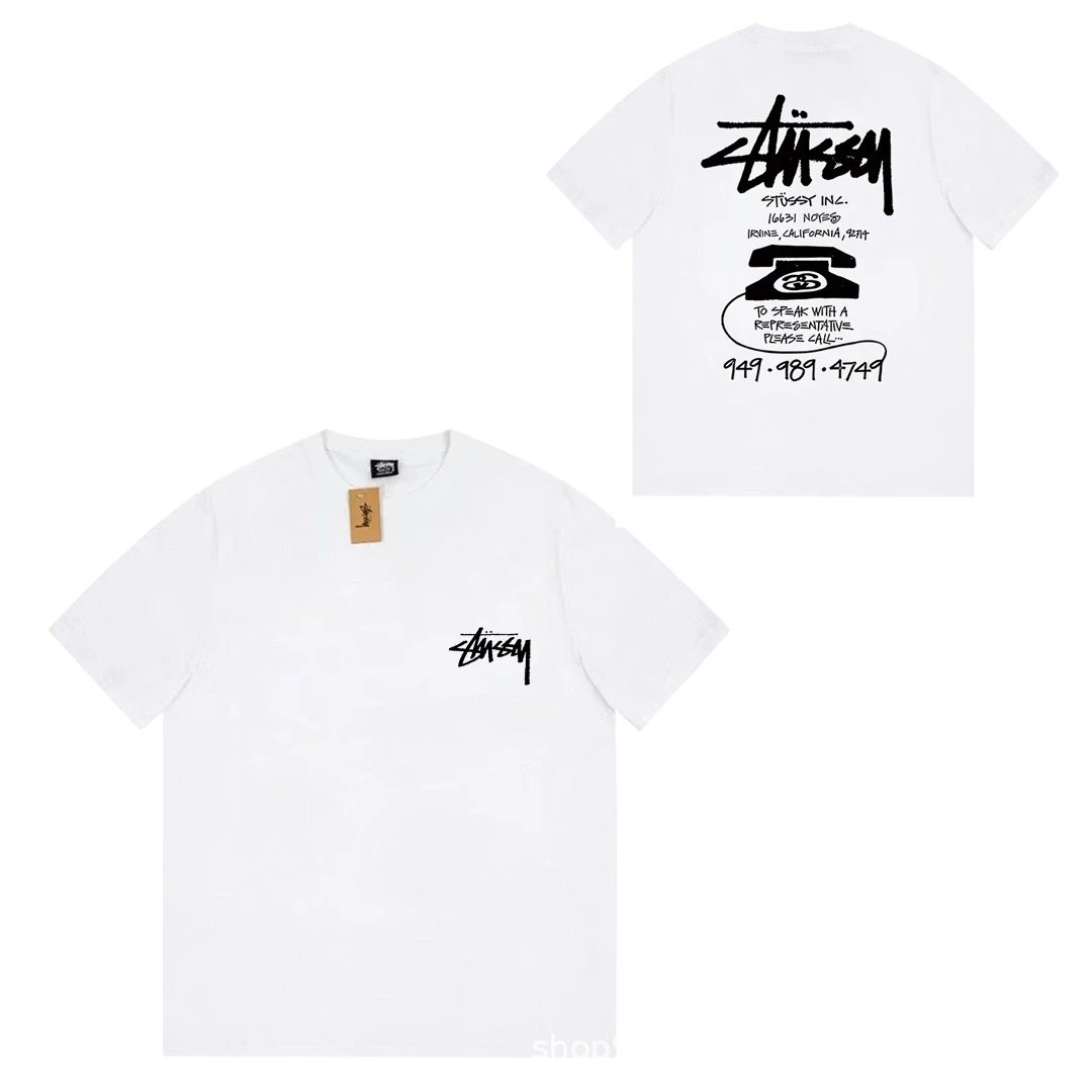 Stüssy T-Shirts Short-Sleeve Logo Graphic T-Shirt — 067 white