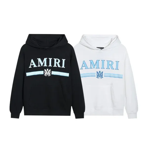 Amiri Outline Logo White Hoodie - 17