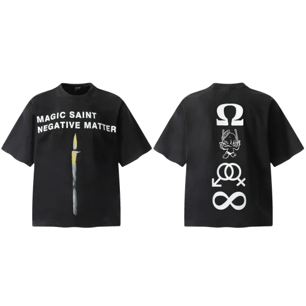 Design Magic Saint Negative Matter Black T-Shirt - 1