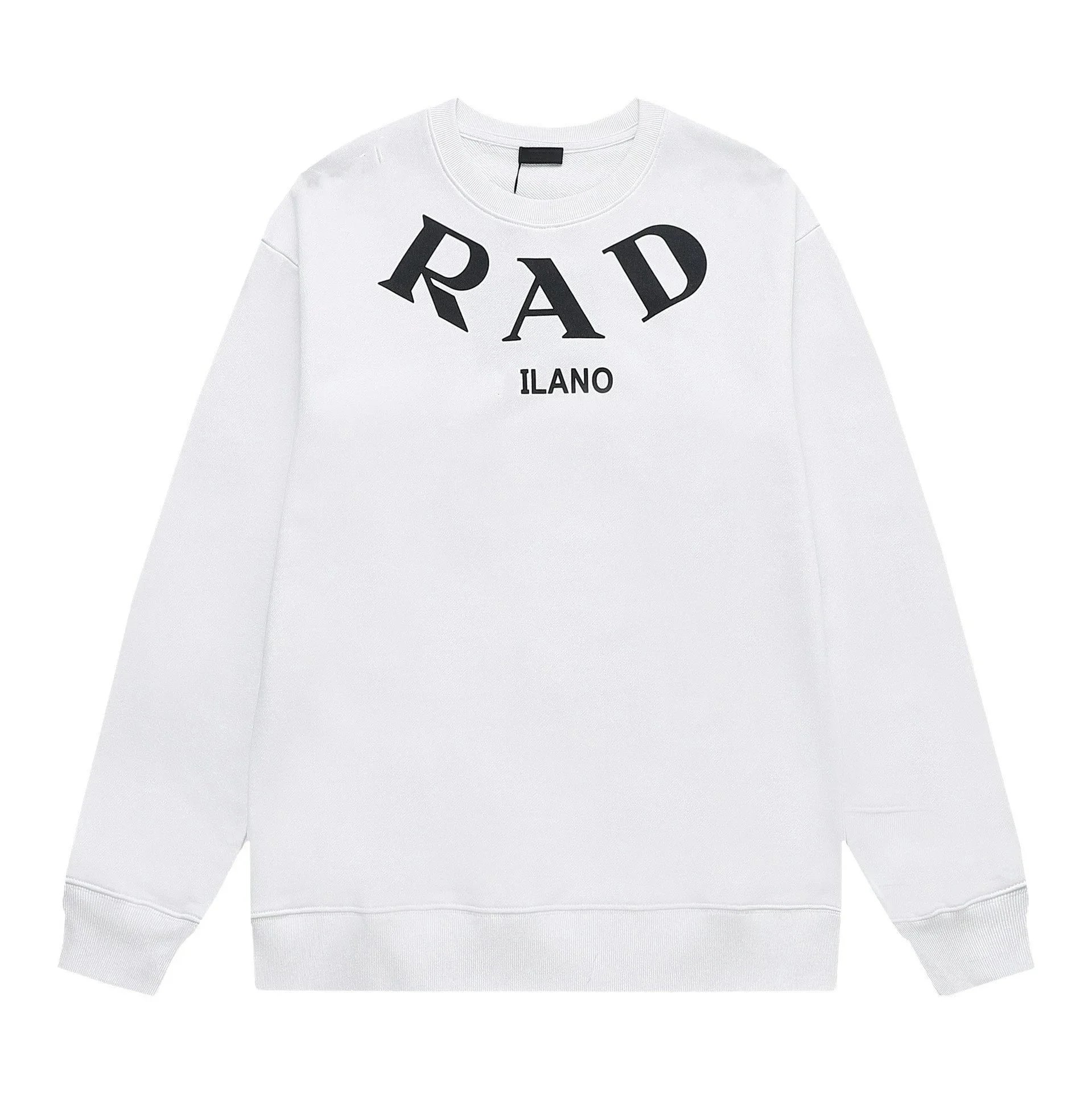 Unbranded Hoodies & Sweatshirts Crewneck sweatshirt with embossed chest logo — White (large logo all-over print)