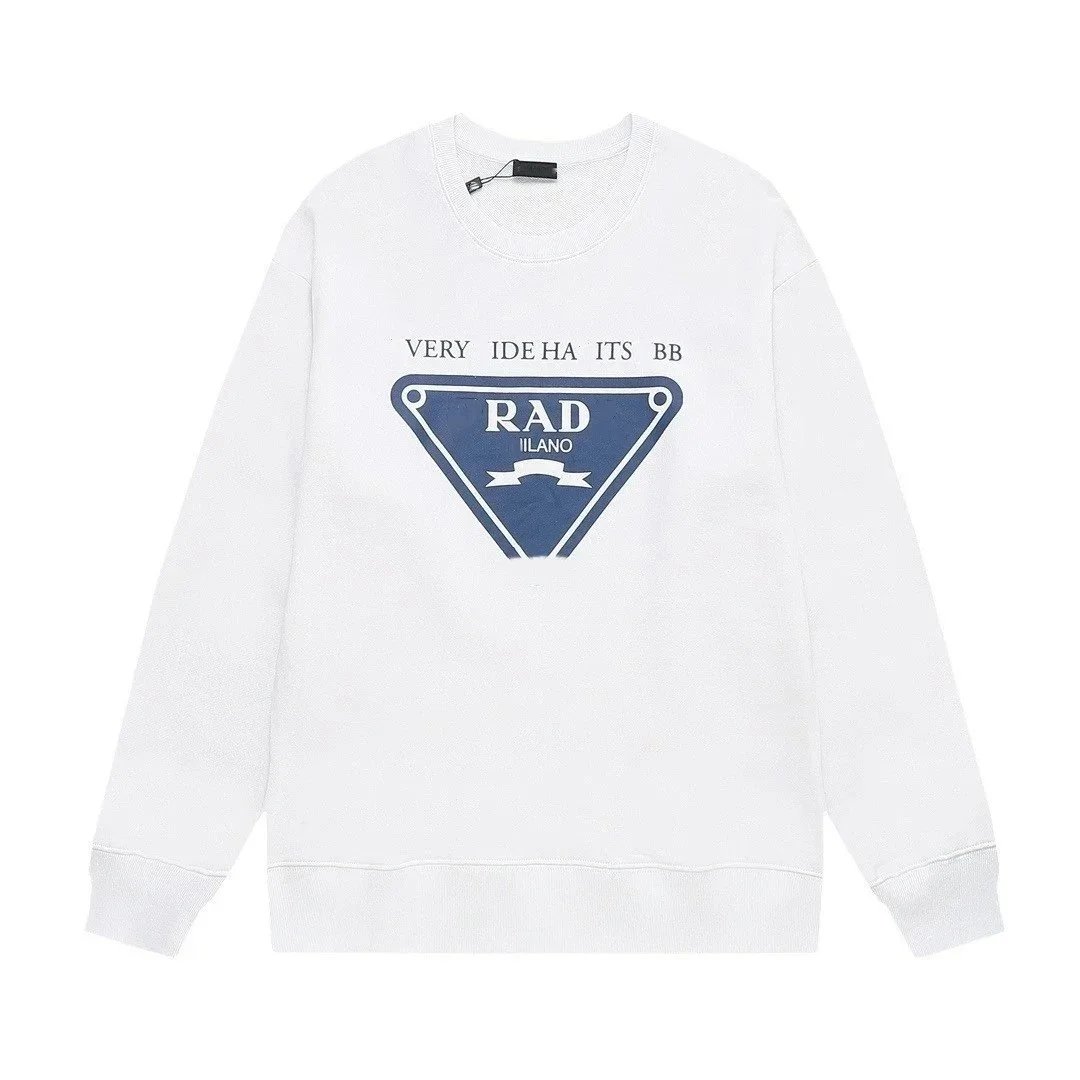 Unbranded Hoodies & Sweatshirts Crewneck sweatshirt with embossed chest logo — White (large triangular logo with lettering print)