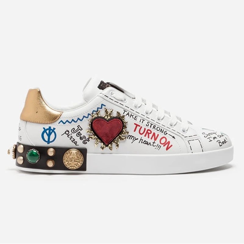 Dolce & Gabbana Sneakers Graffiti-print low-top — 2