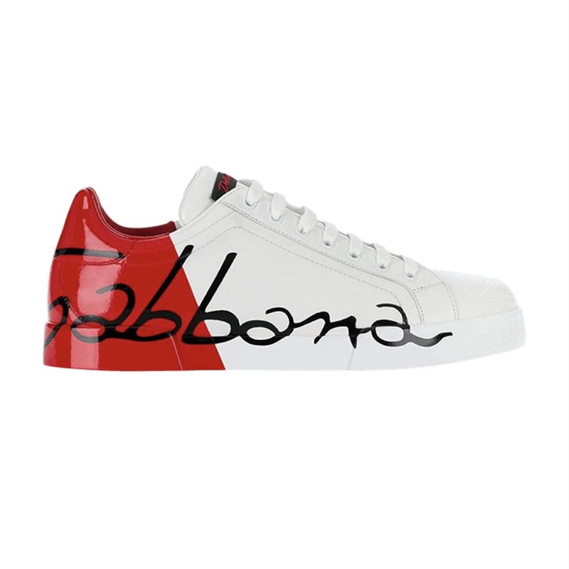 Dolce & Gabbana Sneakers Graffiti-print low-top — Silver, image color