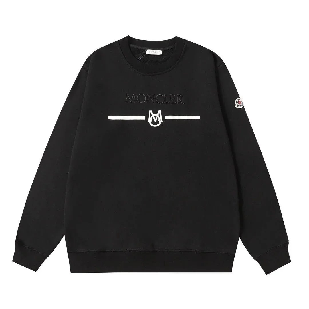 Moncler Hoodies & Sweatshirts Crewneck logo-print sweatshirt — Under the black letters
