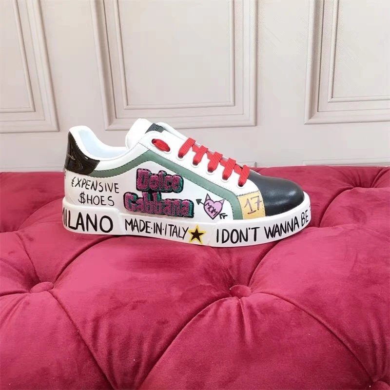 Dolce & Gabbana Sneakers Graffiti embellished low-top — Butterfly female size