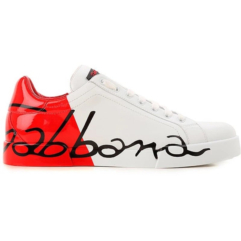 Dolce & Gabbana Sneakers Graffiti embellished low-top — Red Couple Shoes