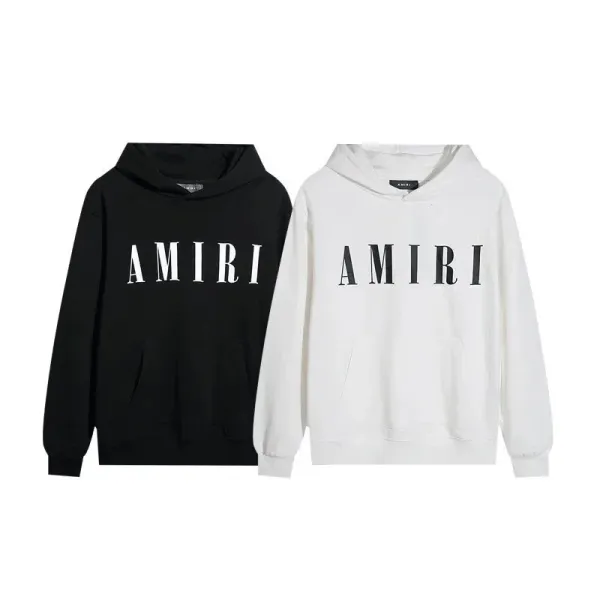 Amiri Outline Logo White Hoodie - 8