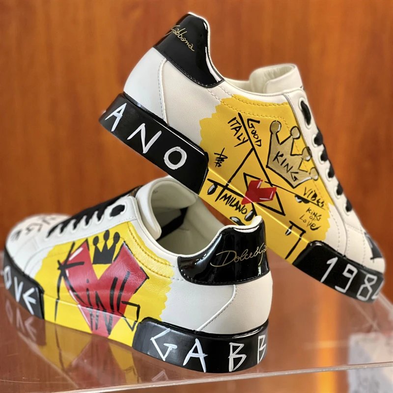 Dolce & Gabbana Sneakers Graffiti-print low-top image 3