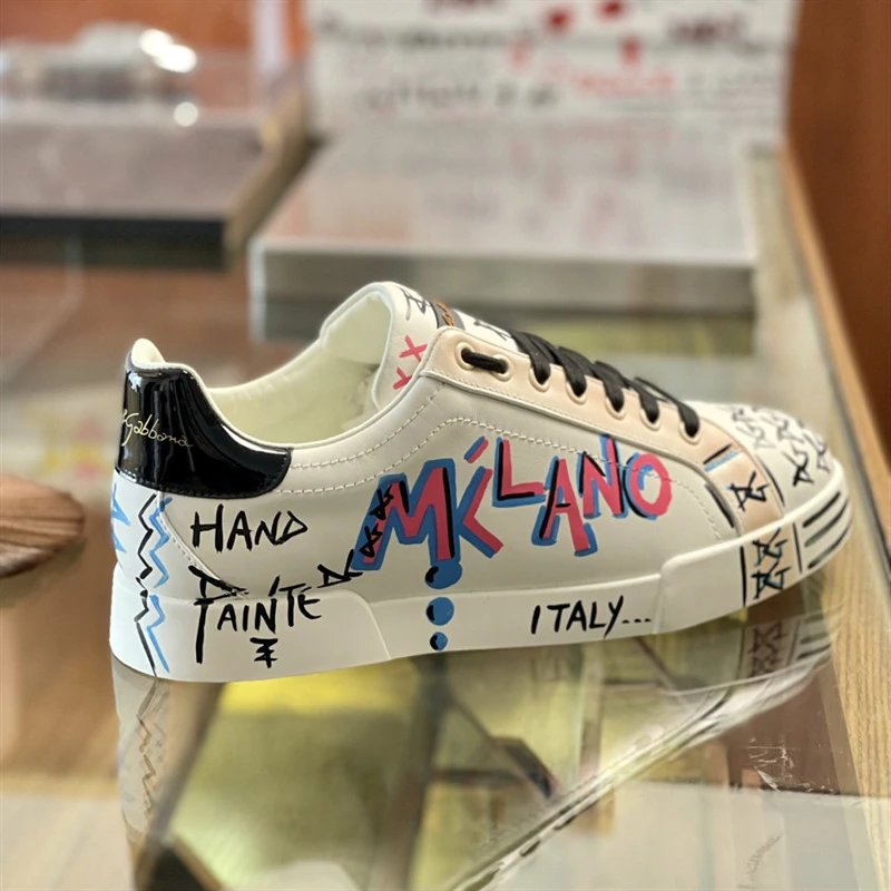 Dolce & Gabbana Sneakers Graffiti-print low-top — 4