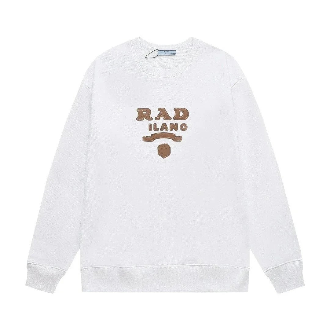 Unbranded Hoodies & Sweatshirts Crewneck sweatshirt with embossed chest logo — White (lettered LOGO appliqué embroidery)
