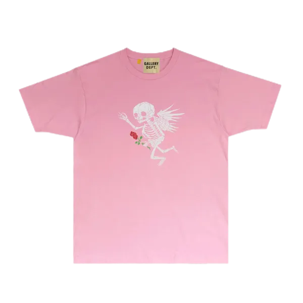 Gallery Dept. Angel Skeleton Rose Pink T-Shirt - 1