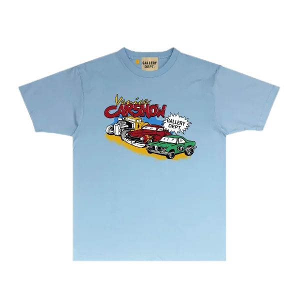 Gallery Dept Venice Carshow Light Blue T-Shirt - 1