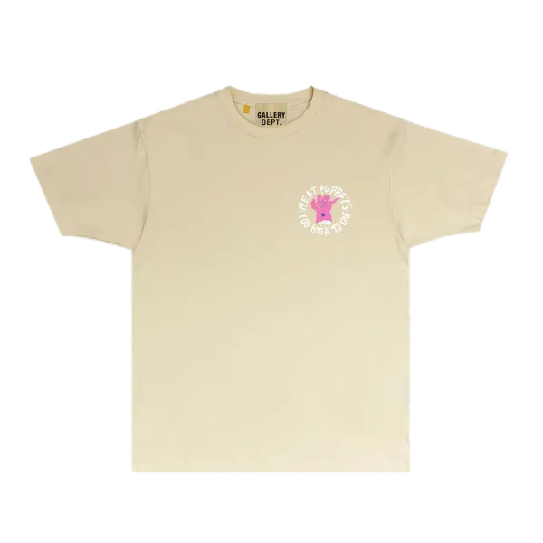 Gallery Dept Meat Puppets Too High To Die Beige T-Shirt - 1