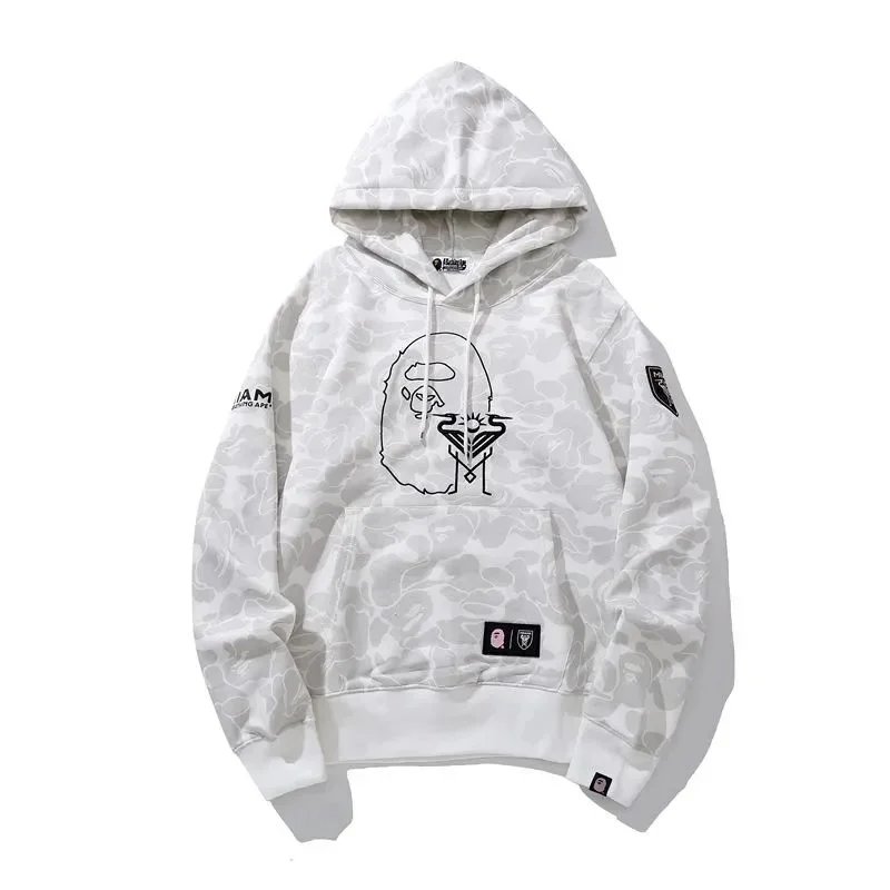 A Bathing Ape Hoodies & Sweatshirts Head Graphic Hoodie — 38