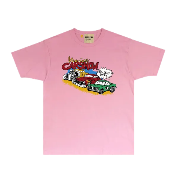 Gallery Dept Venice Carshow Pink T-Shirt - 1