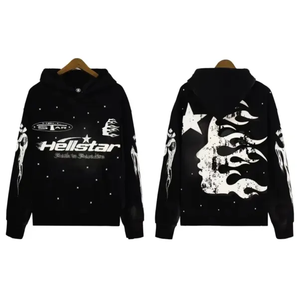 Hellstar Back to Paradise Black Graphic Hoodie - 1