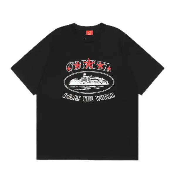 Corteiz Logo Graphic Black T-Shirt - 4