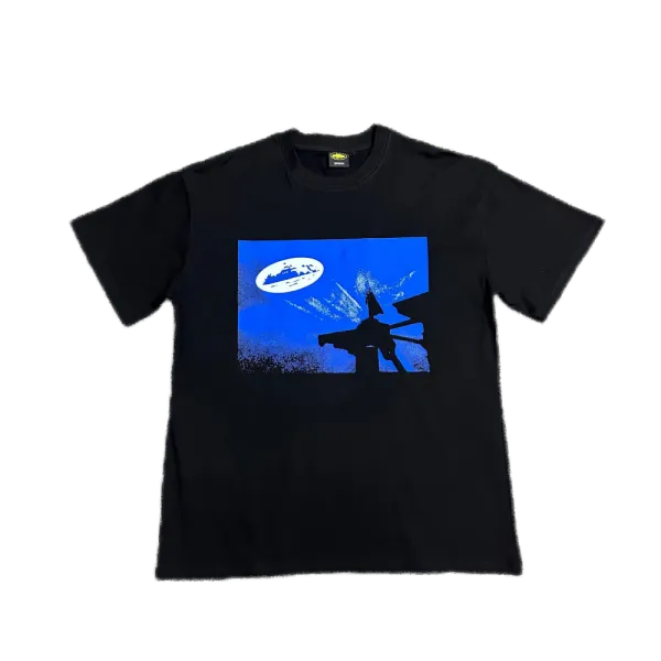 Design UFO Graphic Black T-Shirt - 1
