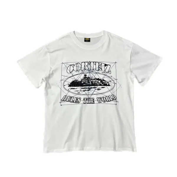 Corteiz Rules The World Graphic T-Shirt White - 1