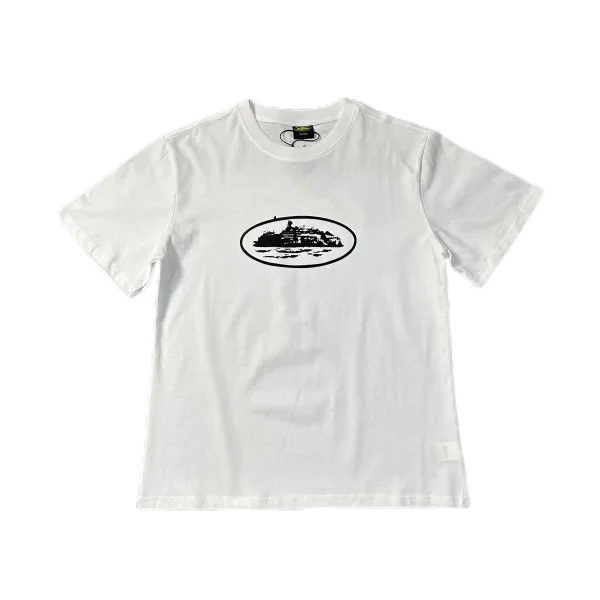 Design Oval Island Graphic White T-Shirt - 1